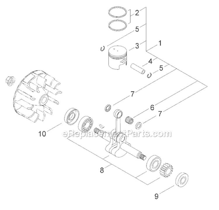 Page D Diagram and Parts List for EB3410  Shindaiwa Leaf Blower / Vacuum