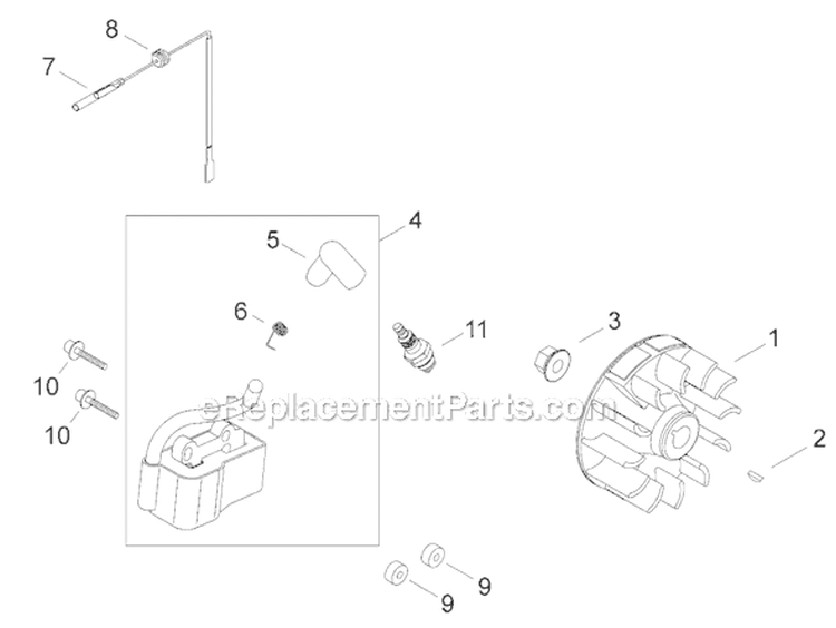 Page H Diagram and Parts List for EB3410  Shindaiwa Leaf Blower / Vacuum
