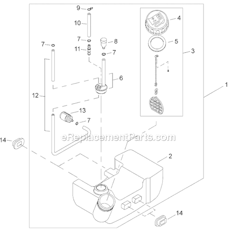 Page I Diagram and Parts List for EB3410  Shindaiwa Leaf Blower / Vacuum