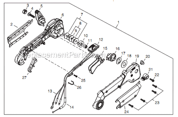 Page K Diagram and Parts List for EB344 T15612001001 - T15612999999 Shindaiwa Leaf Blower / Vacuum