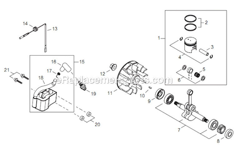 Page C Diagram and Parts List for EB344 T15612001001 - T15612999999 Shindaiwa Leaf Blower / Vacuum