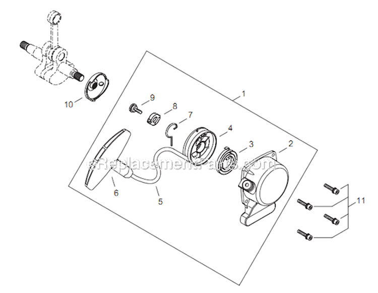 Page F Diagram and Parts List for EB344 T15612001001 - T15612999999 Shindaiwa Leaf Blower / Vacuum