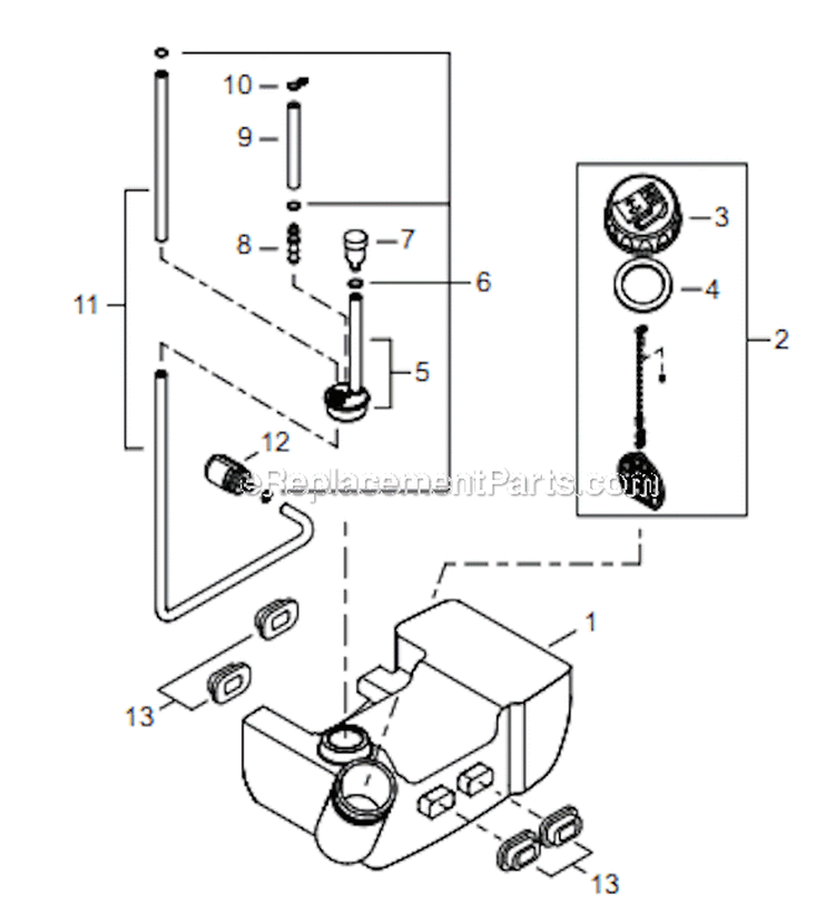 Page I Diagram and Parts List for EB344 T15612001001 - T15612999999 Shindaiwa Leaf Blower / Vacuum