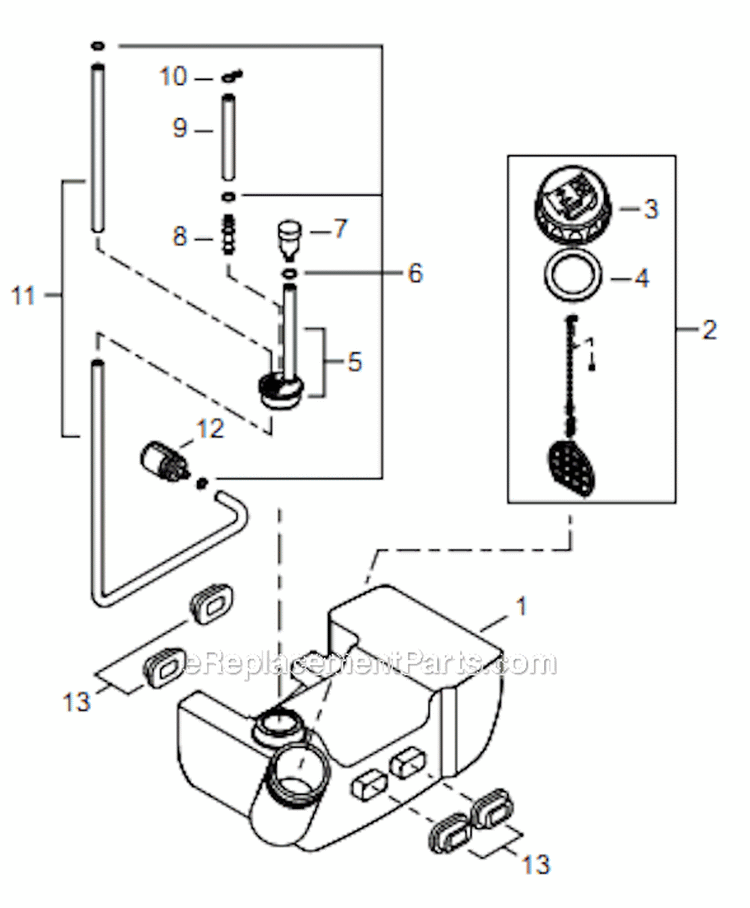 Page I Diagram and Parts List for EB344 T15711001001 - T15711999999 Shindaiwa Leaf Blower / Vacuum