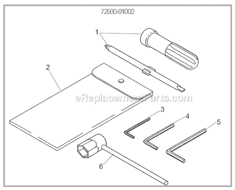 Page L Diagram and Parts List for EB500  Shindaiwa Leaf Blower / Vacuum