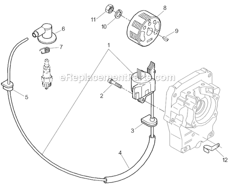 Page E Diagram and Parts List for EB500  Shindaiwa Leaf Blower / Vacuum