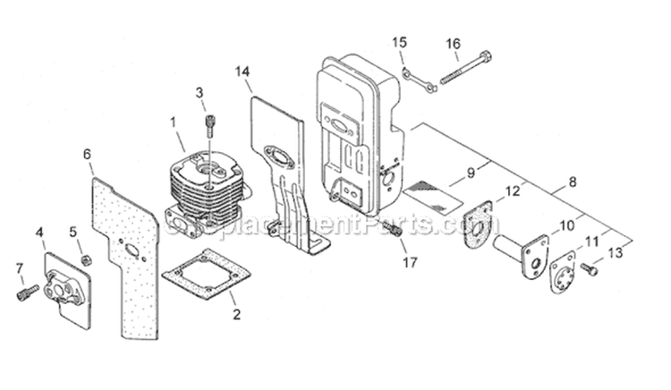 Page A Diagram and Parts List for EB501  Shindaiwa Leaf Blower / Vacuum
