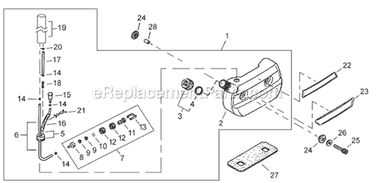 Page F Diagram and Parts List for EB501  Shindaiwa Leaf Blower / Vacuum