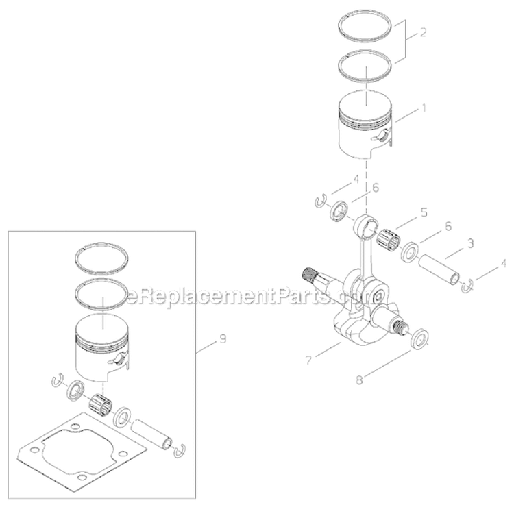 Page C Diagram and Parts List for EB630RT 5060001 Shindaiwa Leaf Blower / Vacuum