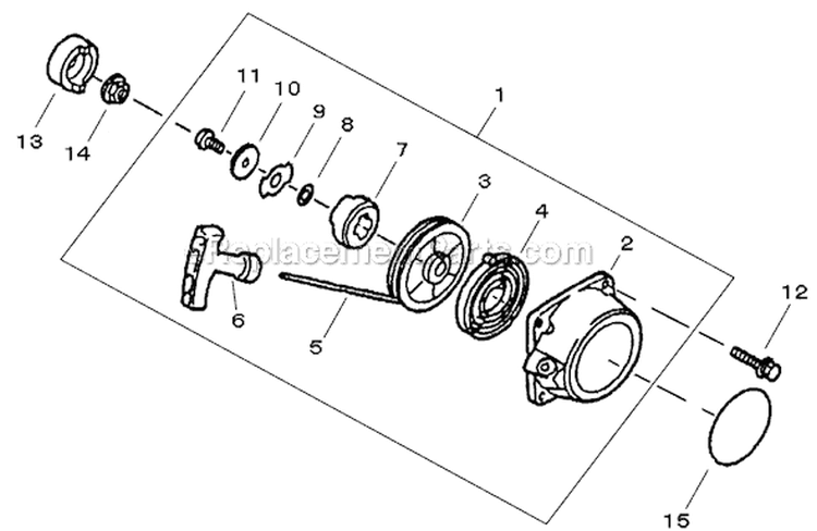 Page H Diagram and Parts List for EB630RT 5060001 Shindaiwa Leaf Blower / Vacuum