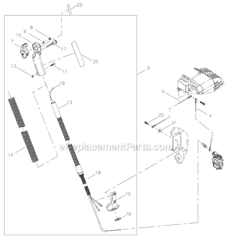 Page M Diagram and Parts List for EB630 5060001 Shindaiwa Leaf Blower / Vacuum