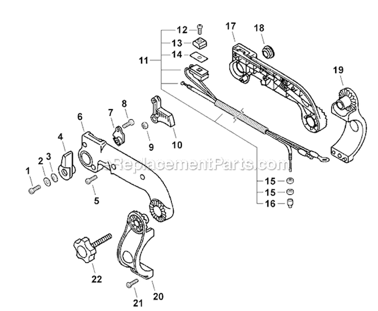 Page K Diagram and Parts List for EB633RT P02511001001-P02511999999 Shindaiwa Leaf Blower / Vacuum
