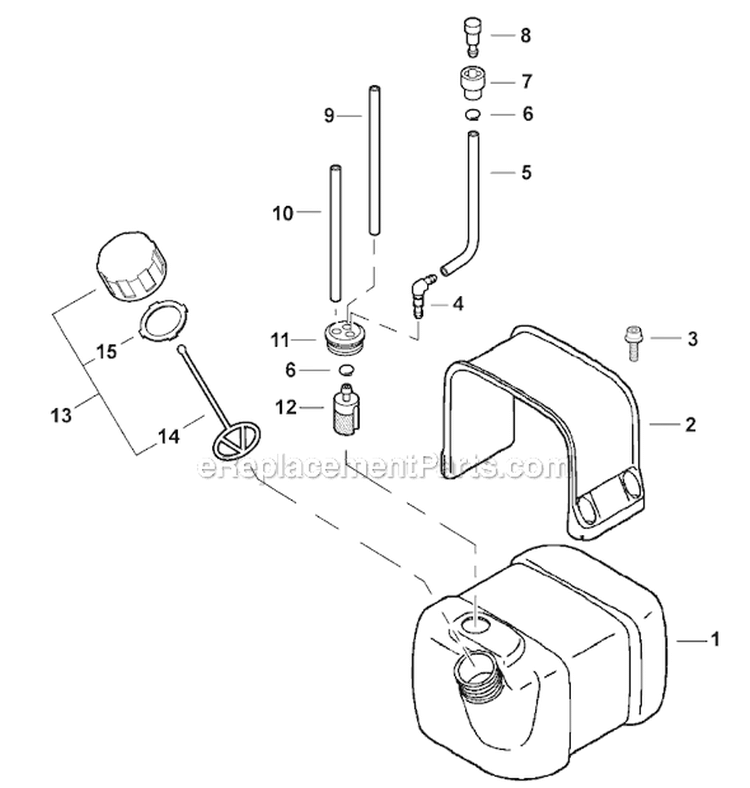 Page E Diagram and Parts List for EB633RT P02511001001-P02511999999 Shindaiwa Leaf Blower / Vacuum