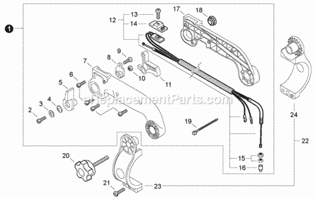 Tube_Mount_Throttle_Control Diagram and Parts List for EB633RT P39012001001 - P39012999999 Shindaiwa Leaf Blower / Vacuum