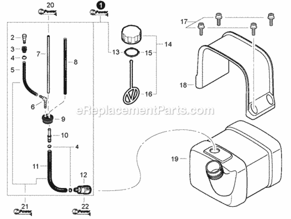 Fuel_System Diagram and Parts List for EB633RT P39012001001 - P39012999999 Shindaiwa Leaf Blower / Vacuum