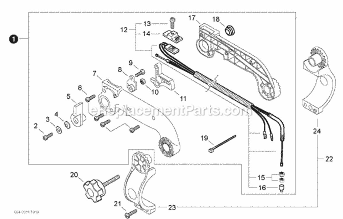 Tube_Mount_Throttle_Control Diagram and Parts List for EB633RT P39213001001 - P39213999999 Shindaiwa Leaf Blower / Vacuum