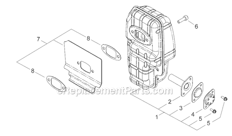 Page B Diagram and Parts List for EB802RT  Shindaiwa Leaf Blower / Vacuum