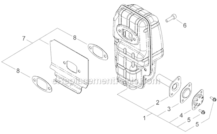 Page B Diagram and Parts List for EB802  Shindaiwa Leaf Blower / Vacuum