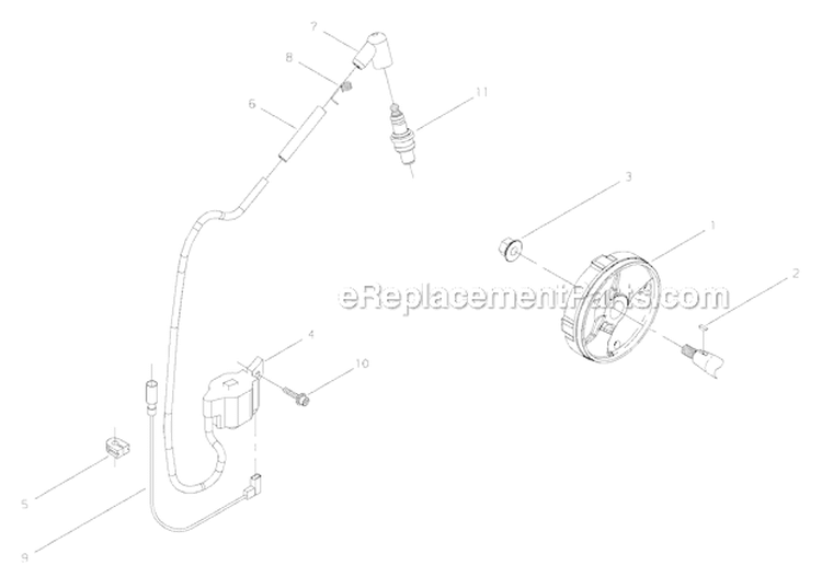 Flywheel, Ignition Diagram and Parts List for EB8510RT  Shindaiwa Leaf Blower / Vacuum