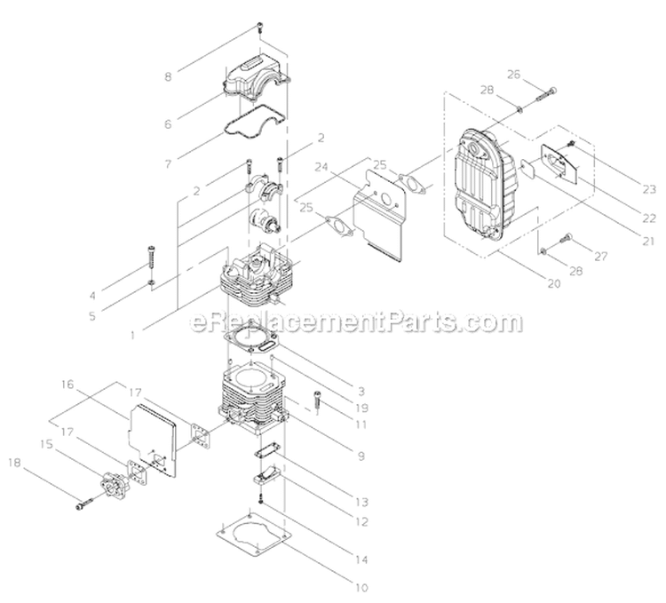 Page A Diagram and Parts List for EB8510  Shindaiwa Leaf Blower / Vacuum