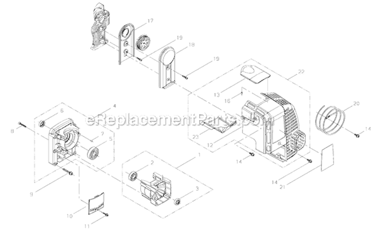 Page B Diagram and Parts List for EB8510  Shindaiwa Leaf Blower / Vacuum