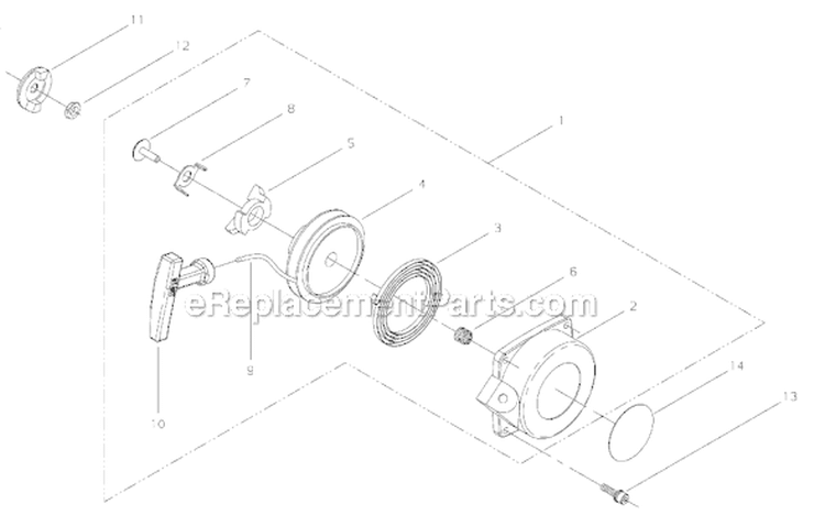 Page E Diagram and Parts List for EB8510  Shindaiwa Leaf Blower / Vacuum