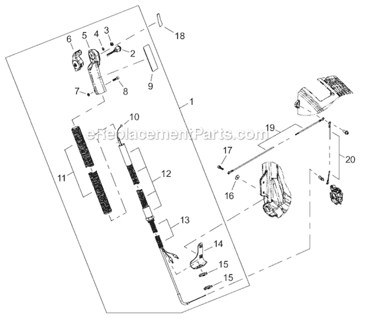 Page L Diagram and Parts List for EB8520RT  Shindaiwa Leaf Blower / Vacuum