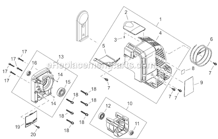 Page C Diagram and Parts List for EB8520RT  Shindaiwa Leaf Blower / Vacuum