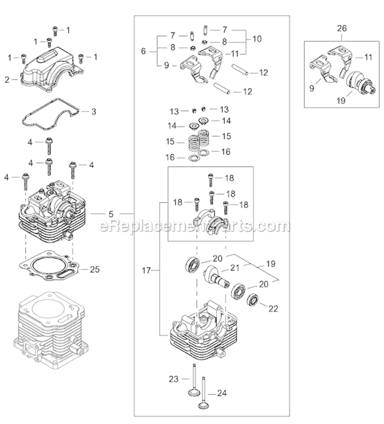 Page E Diagram and Parts List for EB8520RT  Shindaiwa Leaf Blower / Vacuum