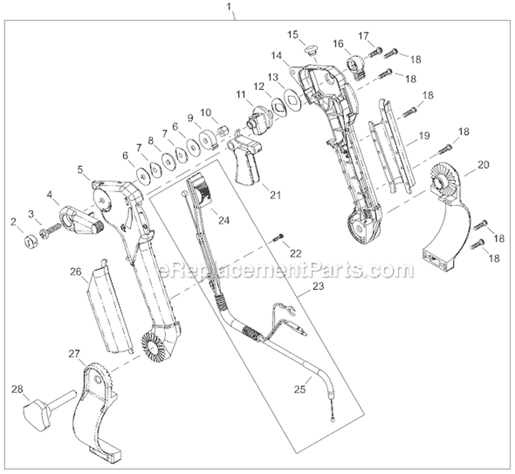 Page M Diagram and Parts List for EB8520  Shindaiwa Leaf Blower / Vacuum
