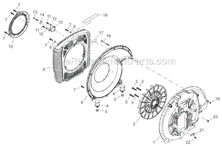 Page O Diagram and Parts List for EB8520  Shindaiwa Leaf Blower / Vacuum