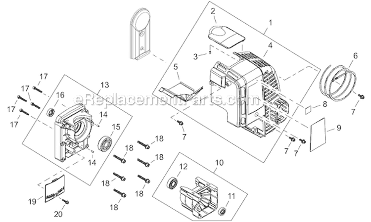 Page C Diagram and Parts List for EB8520  Shindaiwa Leaf Blower / Vacuum