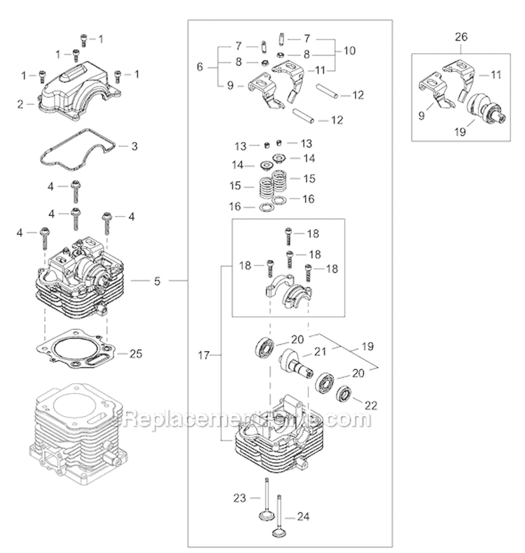 Page E Diagram and Parts List for EB8520  Shindaiwa Leaf Blower / Vacuum