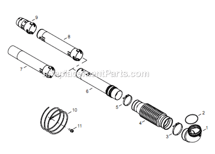 Page J Diagram and Parts List for EB854RT T14412001001 - T14412999999 Shindaiwa Leaf Blower / Vacuum
