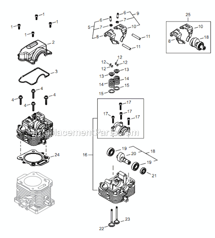 Page C Diagram and Parts List for EB854RT T14412001001 - T14412999999 Shindaiwa Leaf Blower / Vacuum