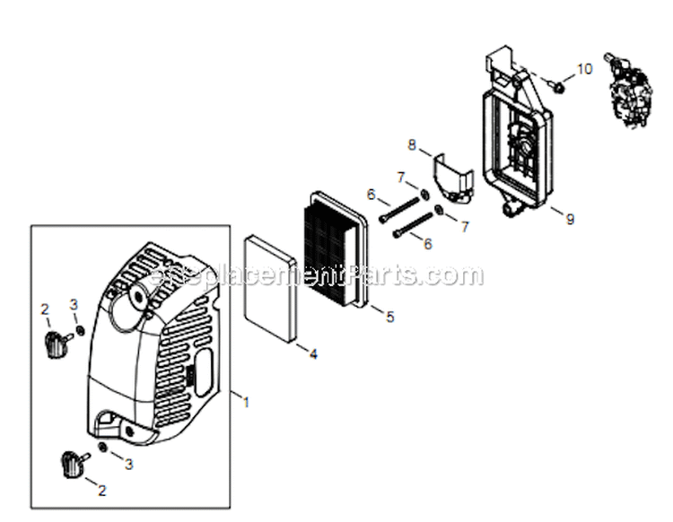 Page I Diagram and Parts List for EB854RT T14412001001 - T14412999999 Shindaiwa Leaf Blower / Vacuum