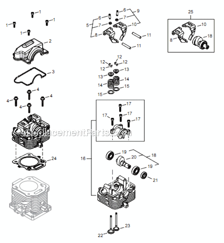 Page C Diagram and Parts List for EB854RT T14511001001 - T14511999999 Shindaiwa Leaf Blower / Vacuum