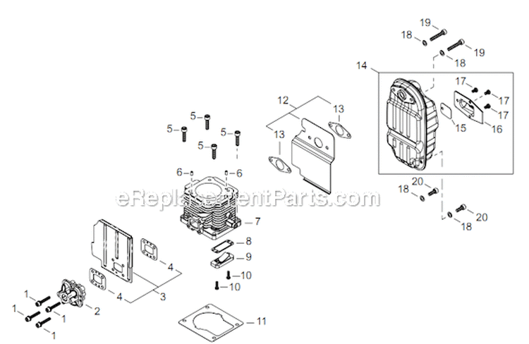Page A Diagram and Parts List for EB854 T14112001001 - T14112999999 Shindaiwa Leaf Blower / Vacuum