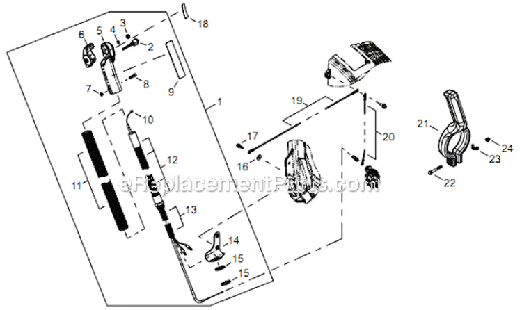 Page J Diagram and Parts List for EB854 T14112001001 - T14112999999 Shindaiwa Leaf Blower / Vacuum