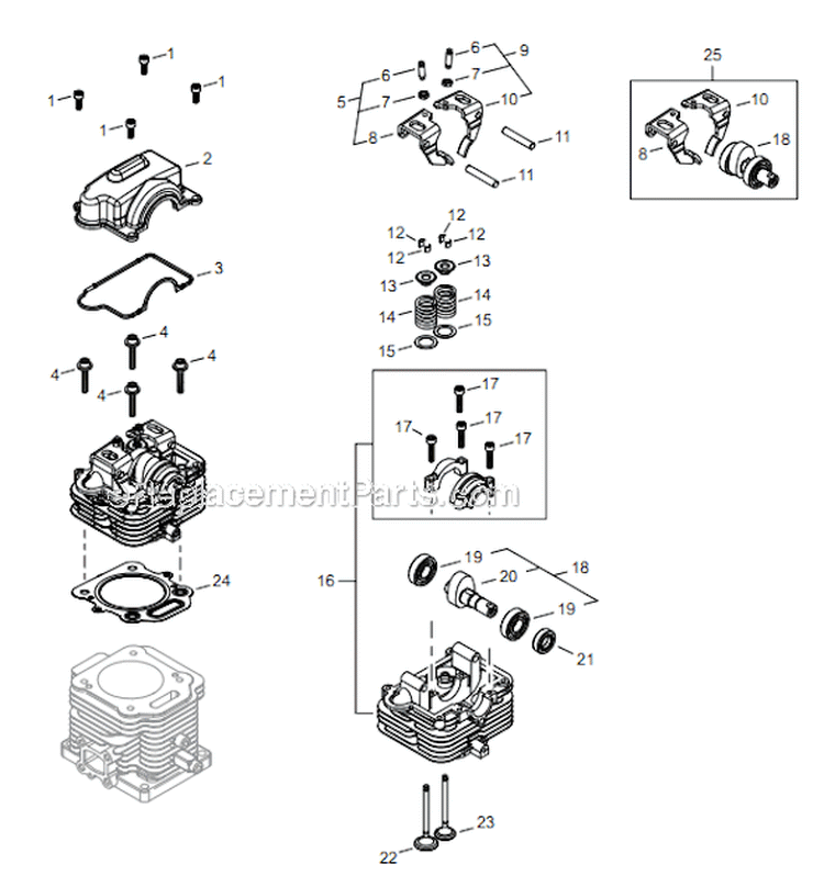 Page C Diagram and Parts List for EB854 T14112001001 - T14112999999 Shindaiwa Leaf Blower / Vacuum