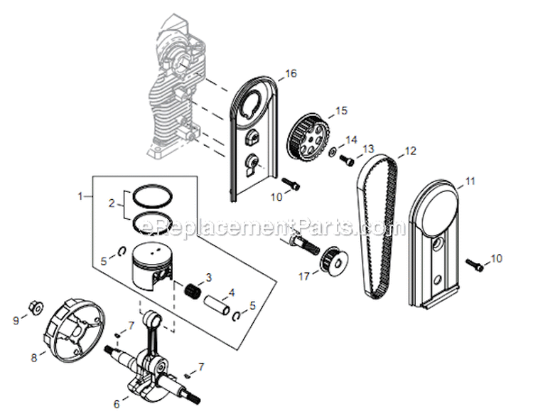 Page D Diagram and Parts List for EB854 T14112001001 - T14112999999 Shindaiwa Leaf Blower / Vacuum