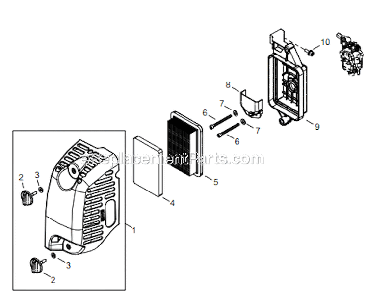 Page I Diagram and Parts List for EB854 T14112001001 - T14112999999 Shindaiwa Leaf Blower / Vacuum