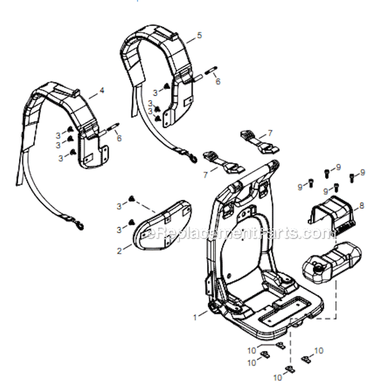 Page M Diagram and Parts List for EB854 T14211001001 - T14211999999 Shindaiwa Leaf Blower / Vacuum
