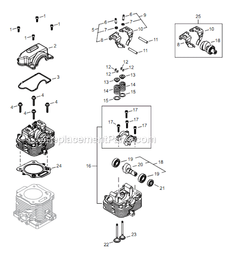 Page C Diagram and Parts List for EB854 T14211001001 - T14211999999 Shindaiwa Leaf Blower / Vacuum