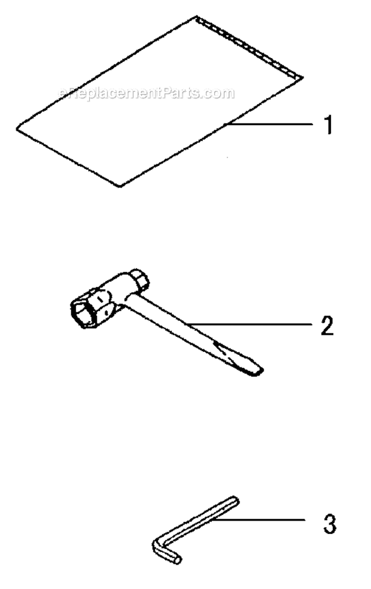 Tools Diagram and Parts List for ES726 9029001-9039900 Shindaiwa Sprayer