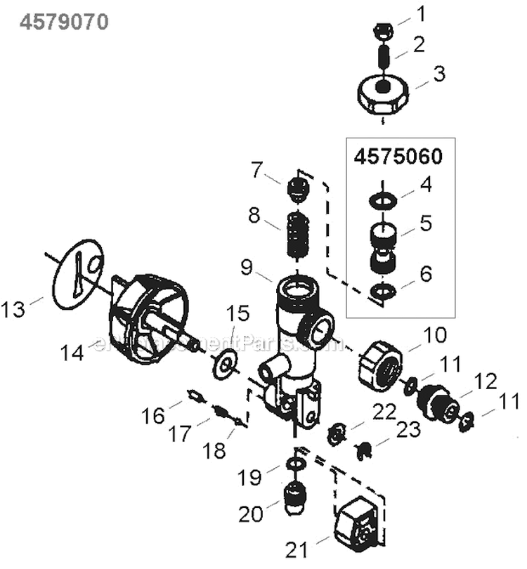 Fuel Tank Diagram and Parts List for ES726  Shindaiwa Sprayer
