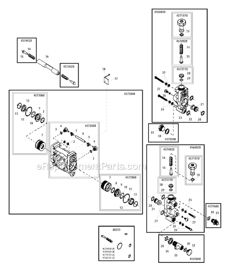 Pump Diagram and Parts List for ES726  Shindaiwa Sprayer