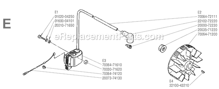 Page E Diagram and Parts List for F-18  Shindaiwa Trimmer