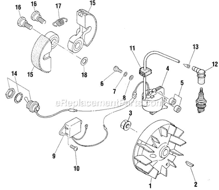 Page D Diagram and Parts List for F-20  Shindaiwa Trimmer