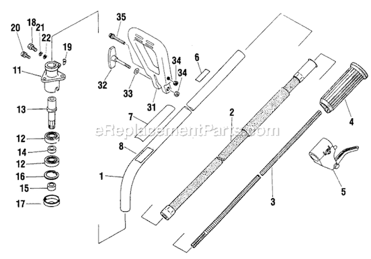 Page H Diagram and Parts List for F-20  Shindaiwa Trimmer